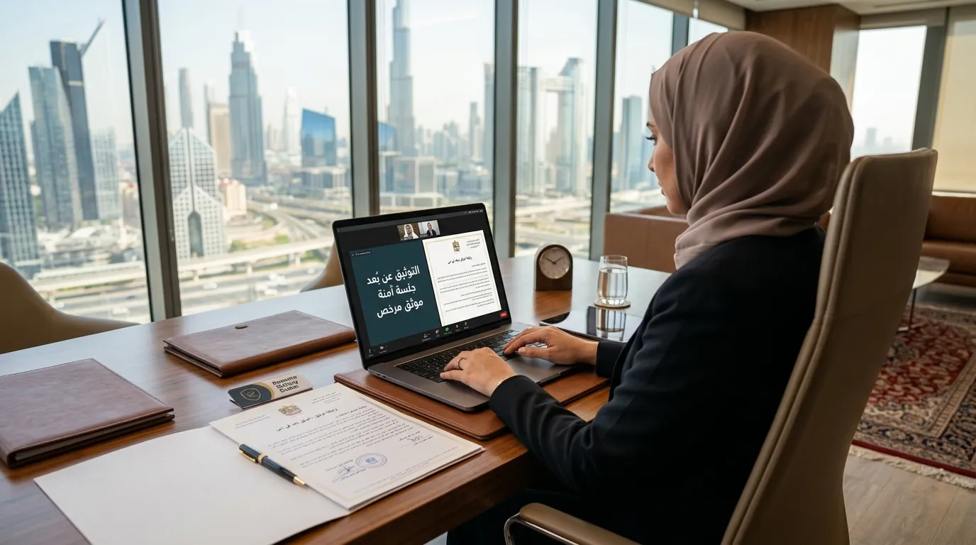 التوثيق عن بُعد في دبي